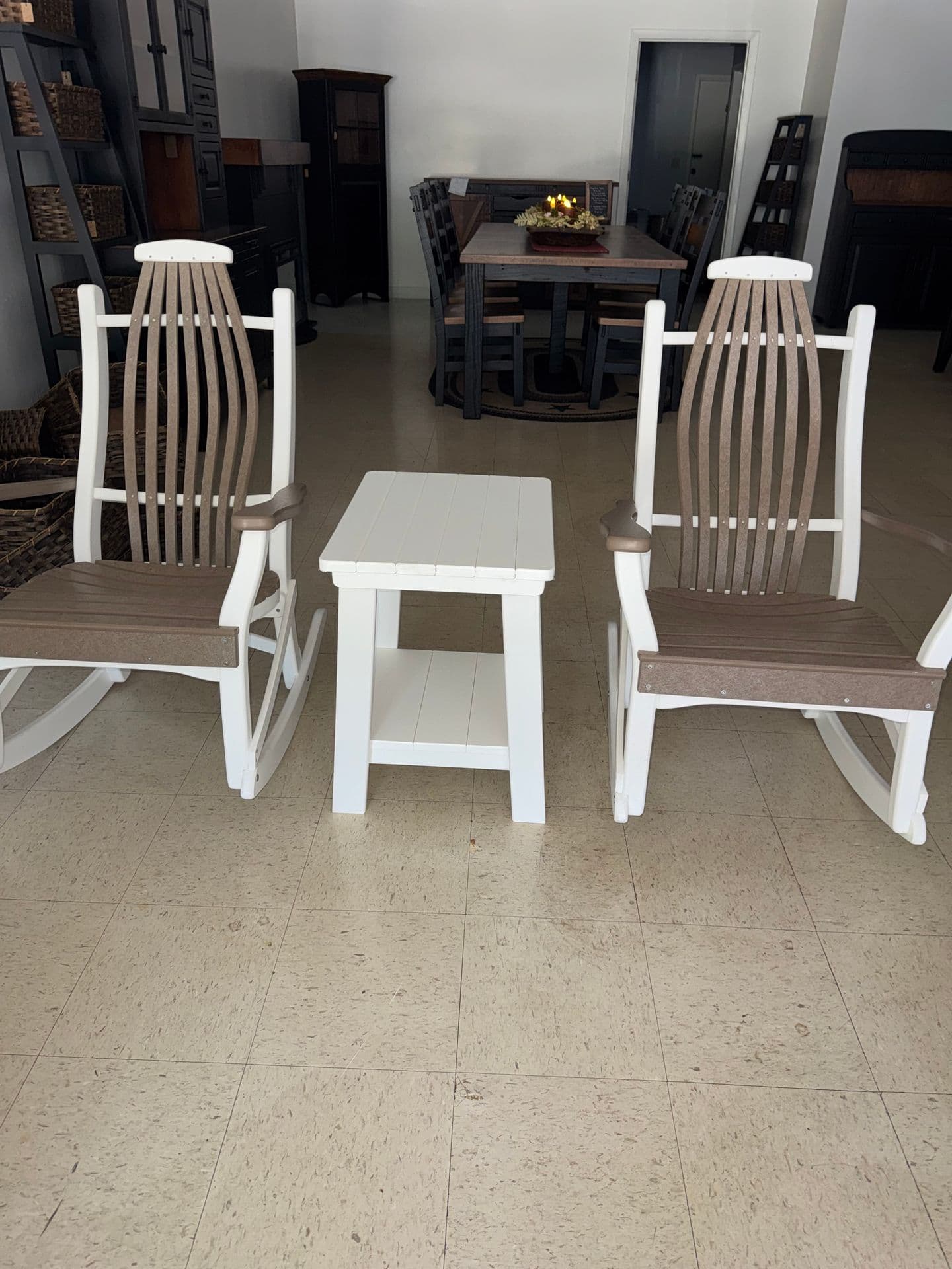 Wooden Lounge Set with Matching Table